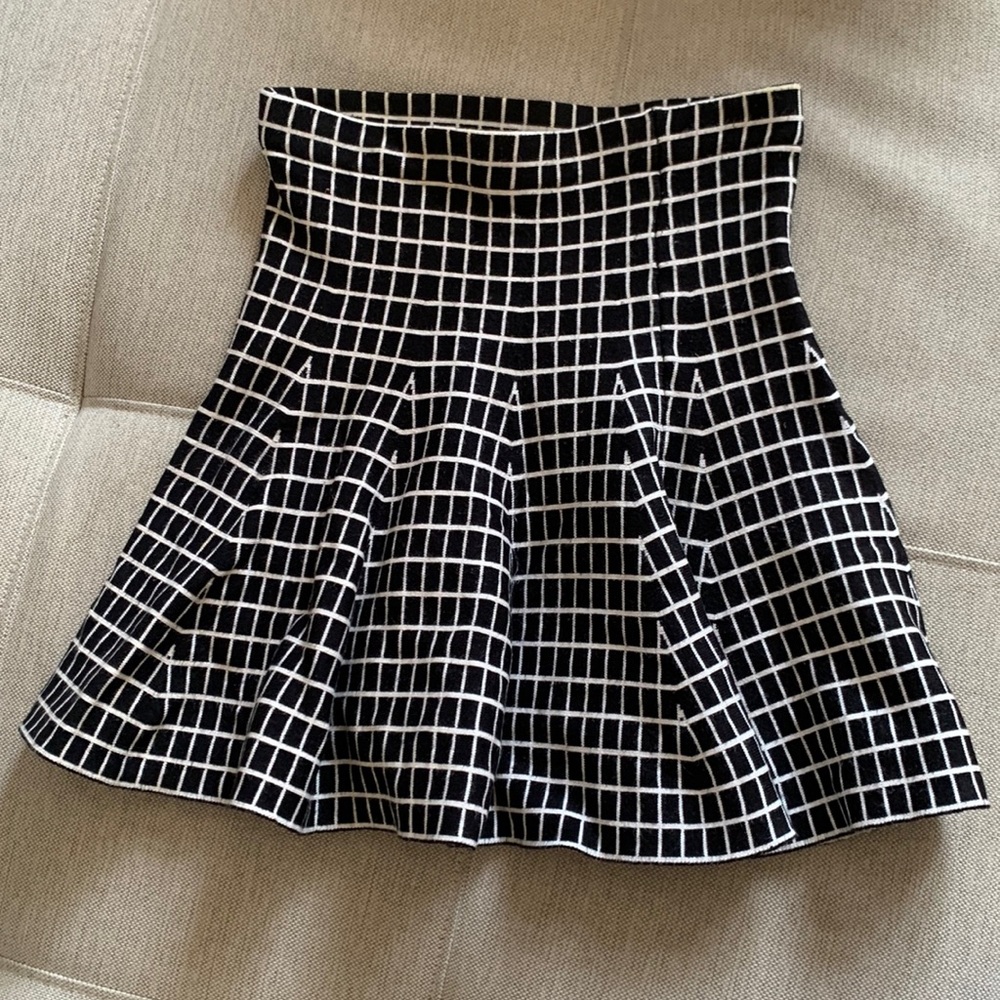 Black and white skater skirt